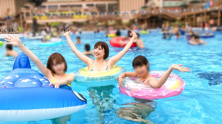 【職場3人組】26歳OLはずきとプールで密会…酒の勢いでそのままホテルお持ち帰り！